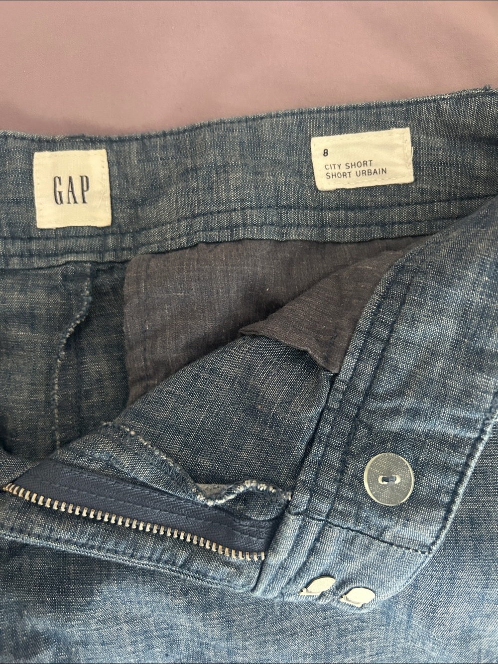 GAP Women's City Shorts in Blue - Picture 3 of 4